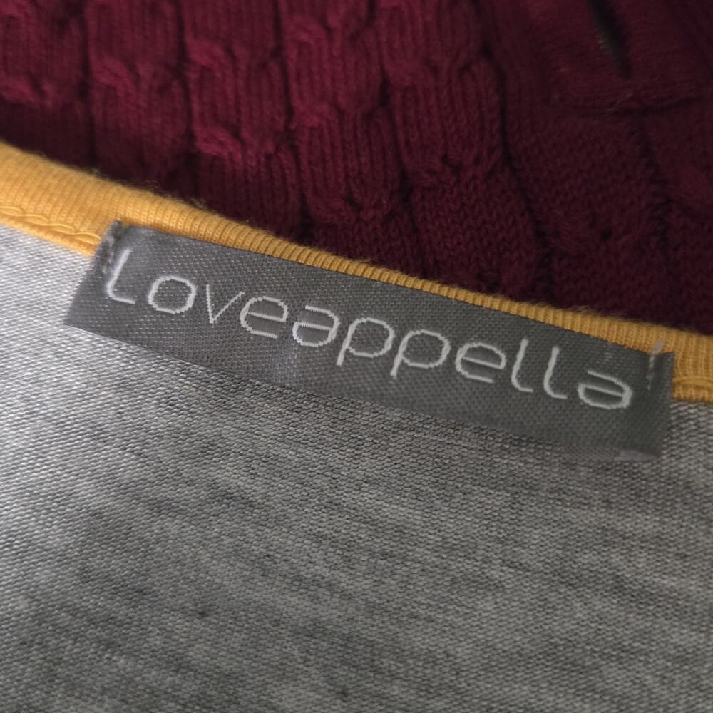 Loveappella 3/4 Sleeve Blouse, Size XL, Gray - Picture 3 of 4